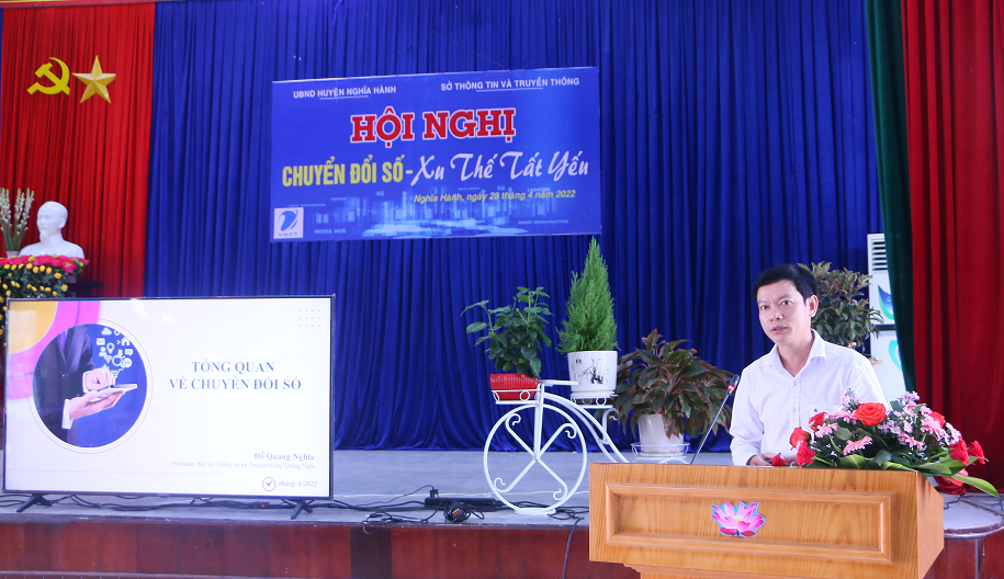 Đồng chí Đỗ Quang Nghĩa, Phó Giám đốc Sở ‎Thông tin và Truyền thông tại Hội nghị