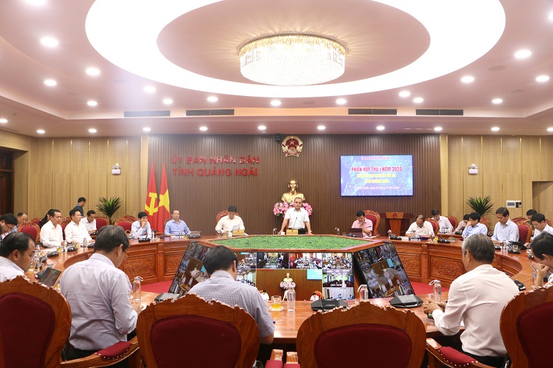 Toàn cảnh cuộc họp Ban chỉ đạo Chuyển đổi số tỉnh Quảng Ngãi lần thứ I năm 2024