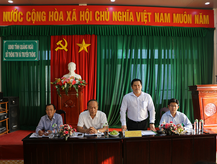 Phó Chủ tịch UBND tỉnh Trần Phước Hiền làm việc với Sở Thông tin và Truyền thông