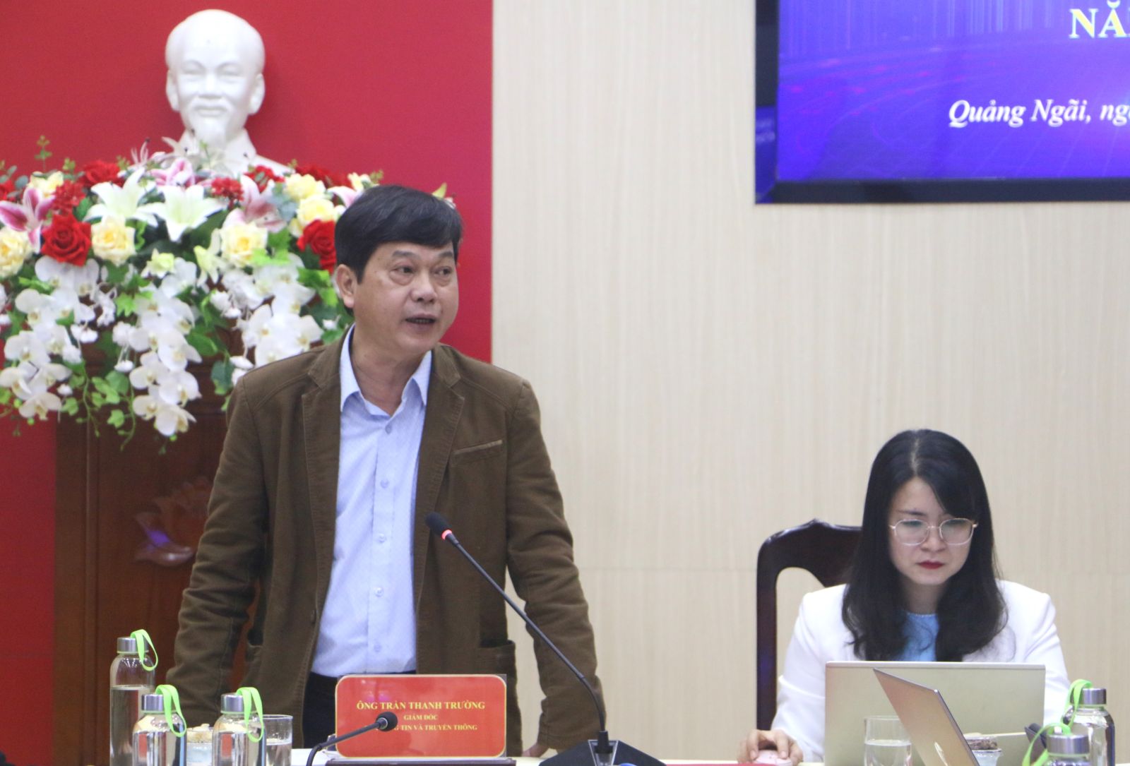 Giám đốc Sở Thông tin và Truyền thông Trần Thanh Trường phát biểu tại Hội nghị